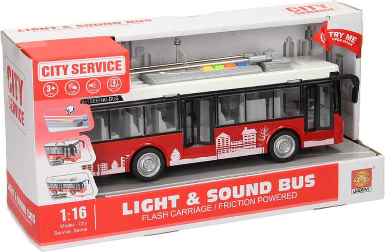 Stadtbus mit Licht und Geräusch