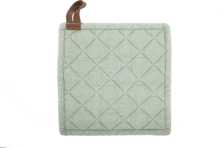 Markenlose Sans Marque Tiseco Myrna Topflappen – Baumwolle – Set mit 2 Stück – 20 x 20 cm – grün