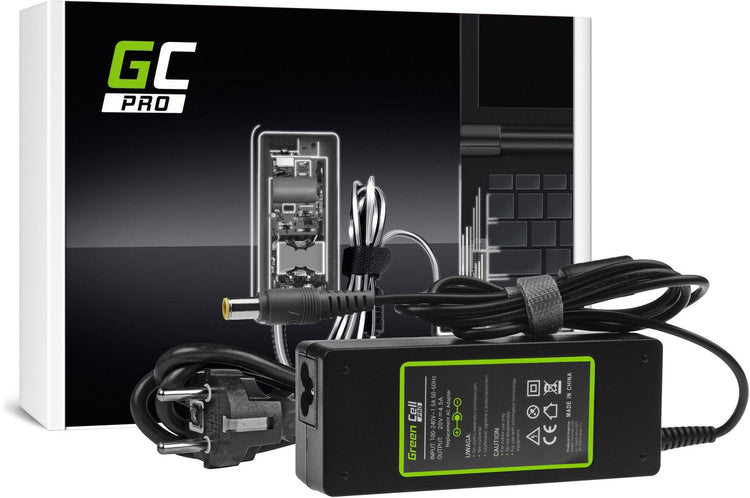 Green Cell Pro Ladegerät AC-Adapter für Lenovo Thinkpad T410 T420 T510 T520 T530 T60 T61 R60 R61 W510 W520 X201 20 V 4,5 A 90 W