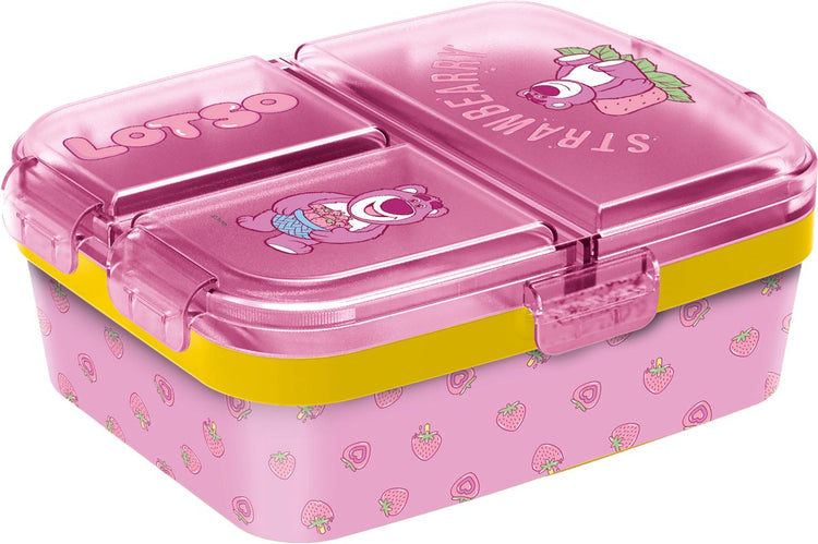 Stor Toy y Lotso Kinder-Brotdose – Lunchbox mit 4 Fächern für Kinder ab 4 Jahren – spülmaschinenfest, BPA-frei – Rosa
