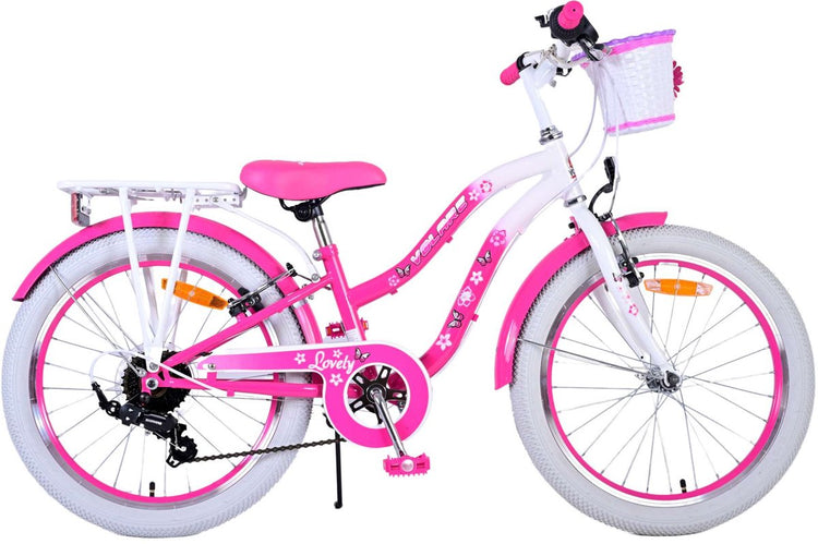 Volare schönes Kinderfahrrad - Mädchen - 20 Zoll - Pink - 7 Zahnräder