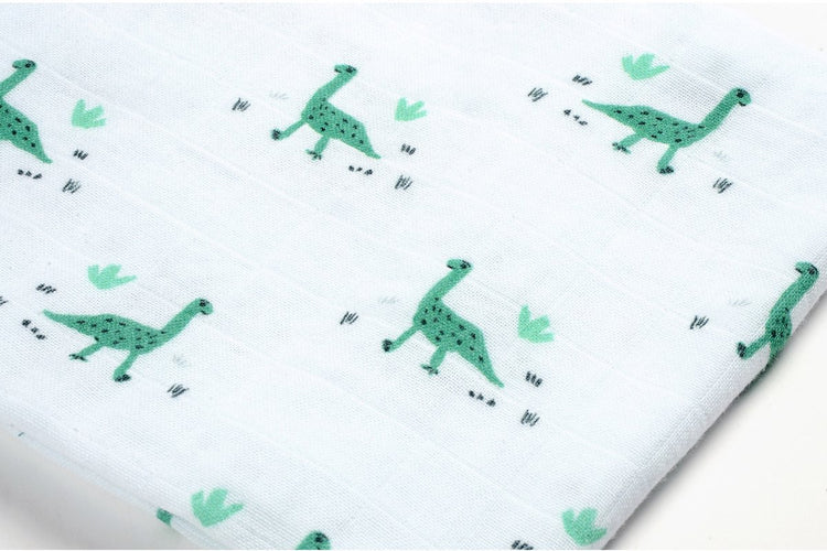 Béaba ele Tücher – Set mit 3 Tetra-Tüchern – Tuch aus 100 % Bio-Baumwolle – 70 x 70 cm – atmungsaktives, ultraweiches Musselin – inklusive Deluxe-Geschenkbox – Jurassic Green
