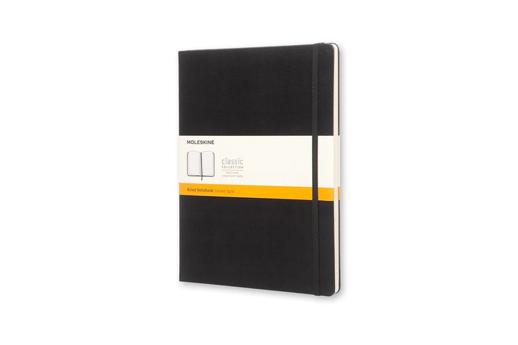 Klassisches Moleskine-Notizbuch – extra groß – Hardcover – liniert – Schwarz