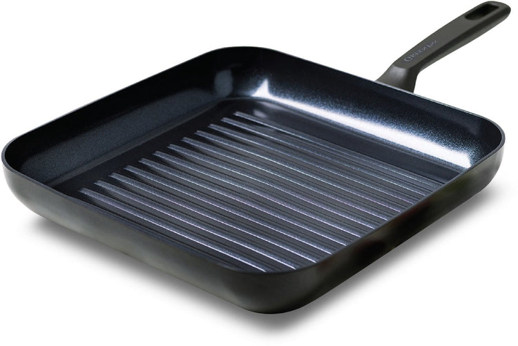 Greenpan Memphis Keramik-Antihaft-Quadrat-Grillpfanne 28 cm – Induktionspfanne – Induktions-Grillpfanne – ofenfest bis 160 °C – spülmaschinenfest – Kühlgriffe – ohne Deckel – PFAS-frei