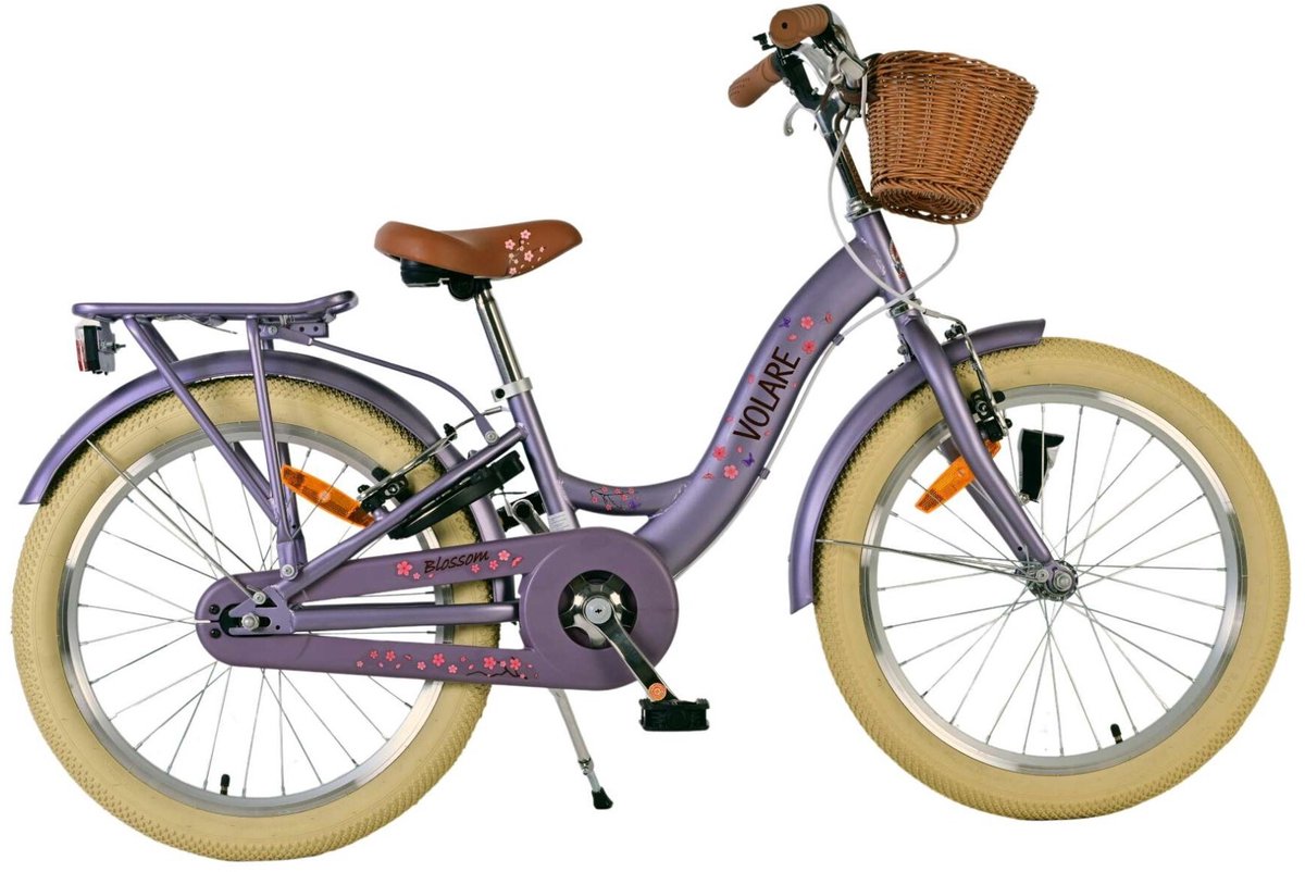 Volare Blossom Children's Bicycle - Mädchen - 20 Zoll - lila - zwei Handbremsen