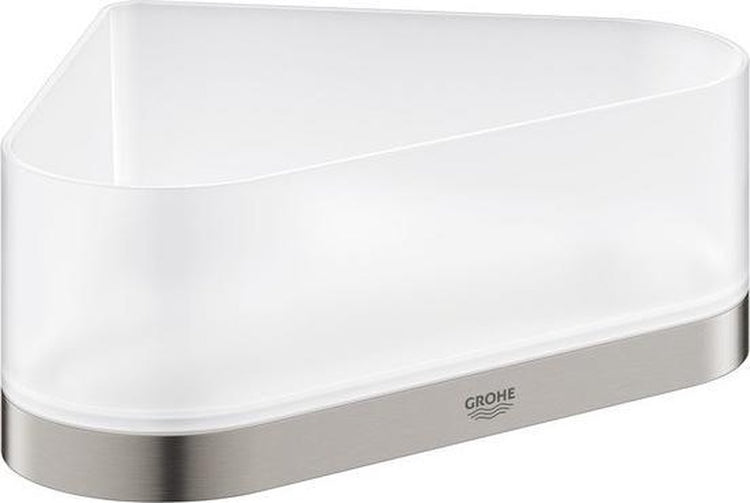 Grohe Selection Eckduschwanne mit Halterung – Supersteel (Edelstahloptik) – 41038dc0