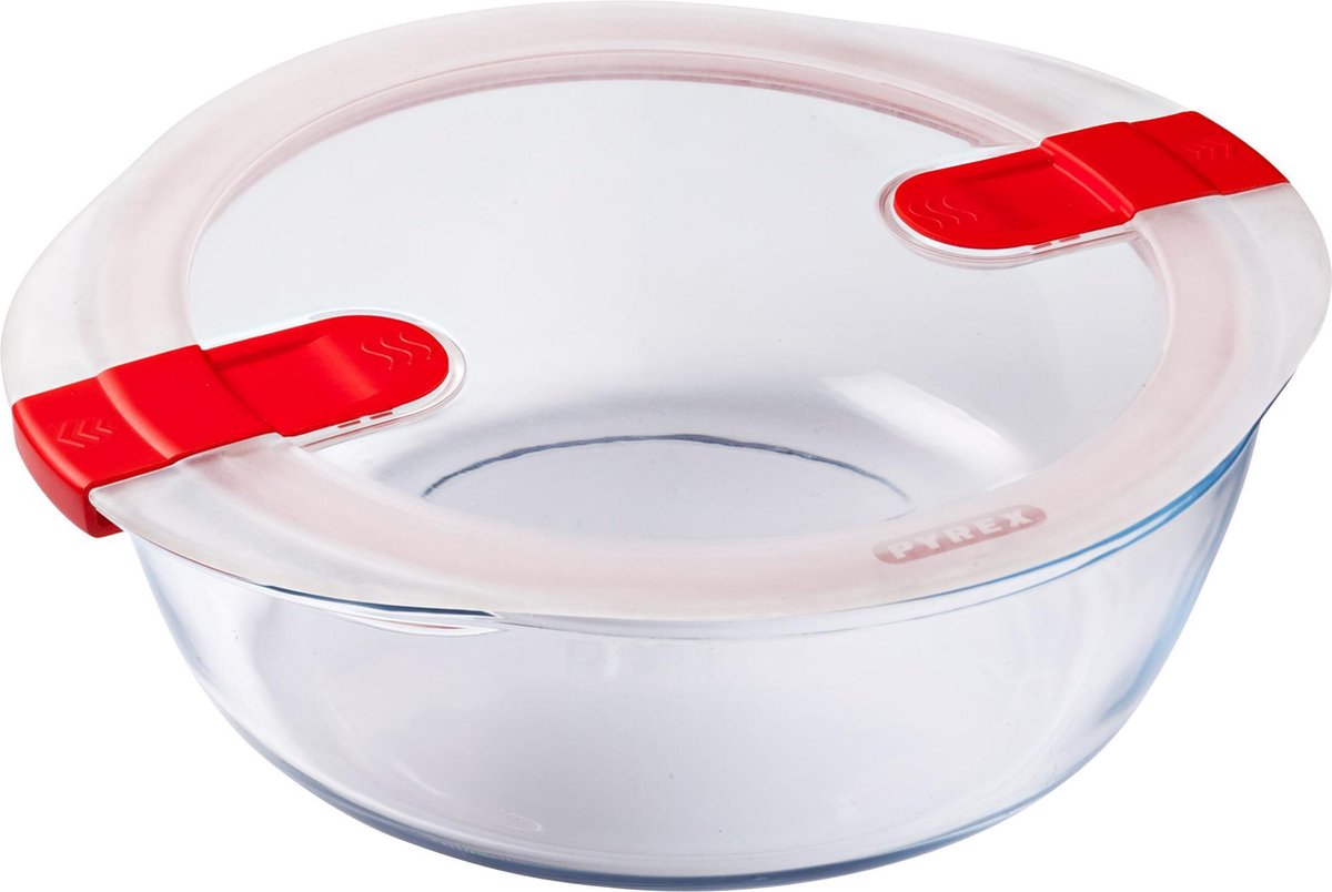 Pyrex Cook, Warmhaltebehälter rund mit Deckel 26 x 23 cm