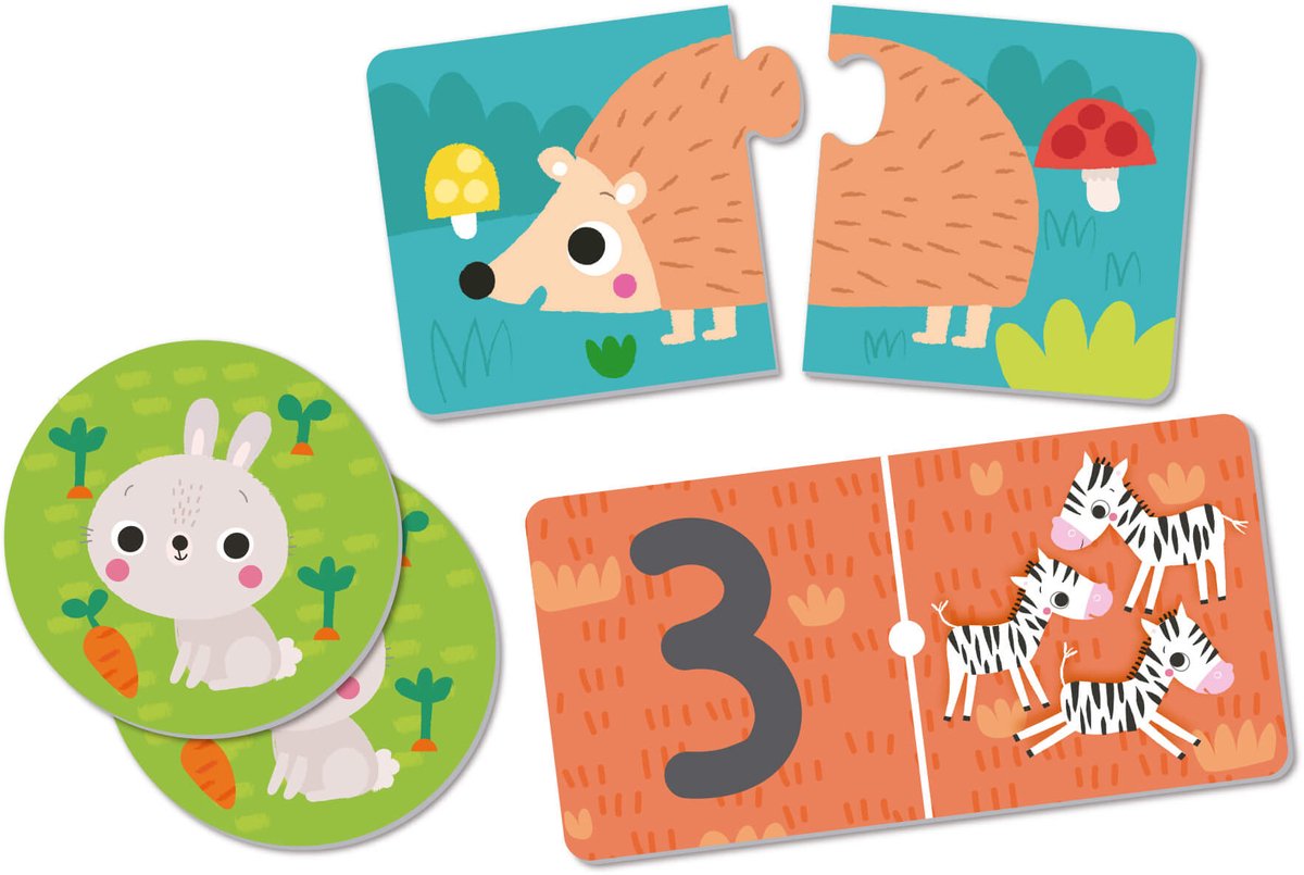 Apli Kids – Tierpuzzle – Domino-Memory-Spiel