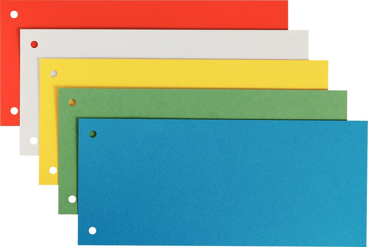 Leitz Trennblatt – 25er-Packung – Karton – 240 x 105 mm – orange, weiß, blau, grün, gelb