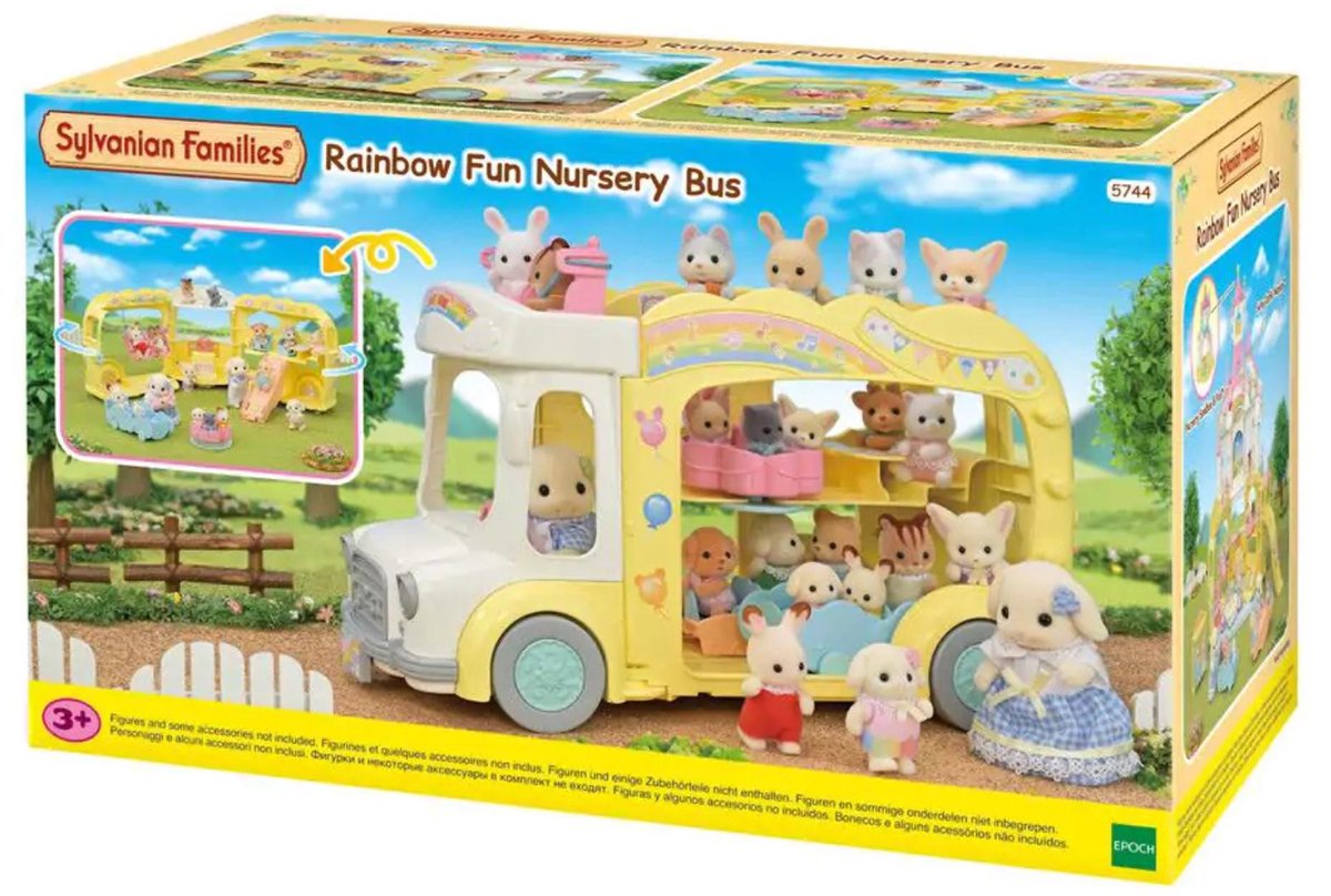 Sylvanische Familien Regenbogenbaby Bus