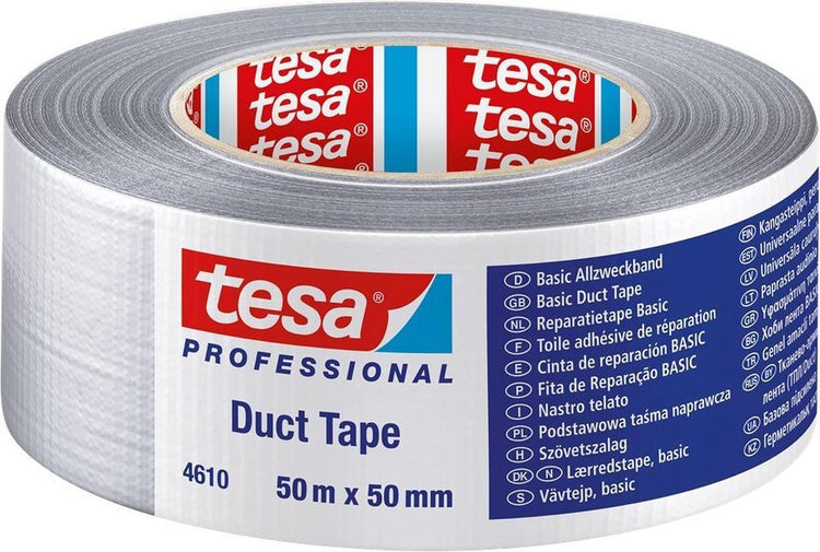 Tesa 04610 Klebeband – Allgemein – Silber – 50 mm x 50 m