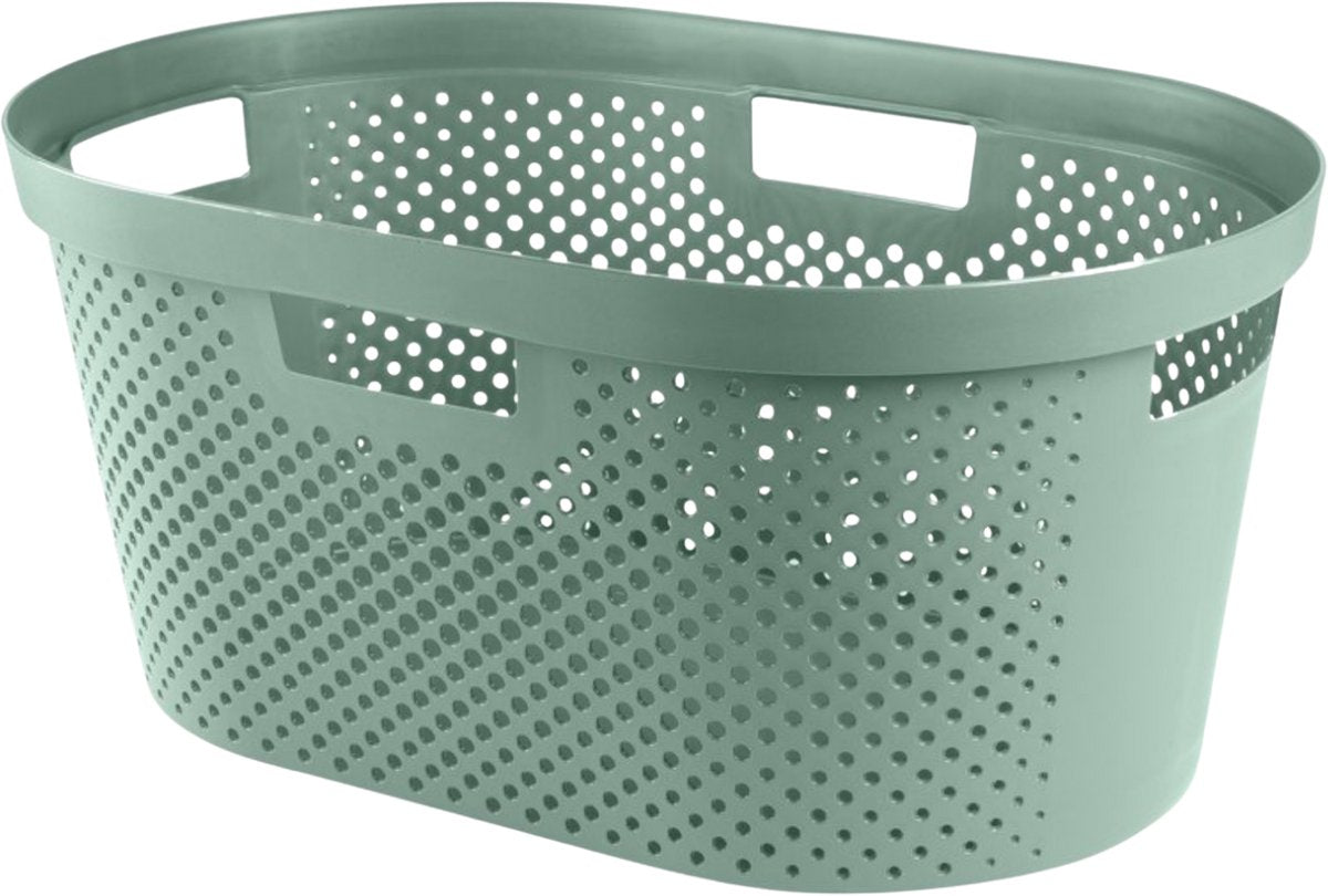 Curver - Infinity Recycling Dots - Wäschekorb - 40l - Grün
