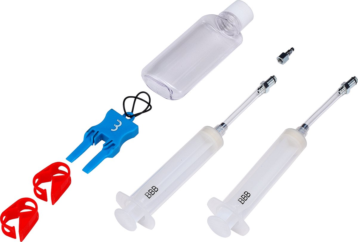 BBB Cycling Bremsen-Entlüftungsset – Entlüftungsset SRAM – komplettes Bremsen-Entlüftungsset – inklusive Bleeding Edge und Legacy Avid SRAM-Adaptern – BBS-102