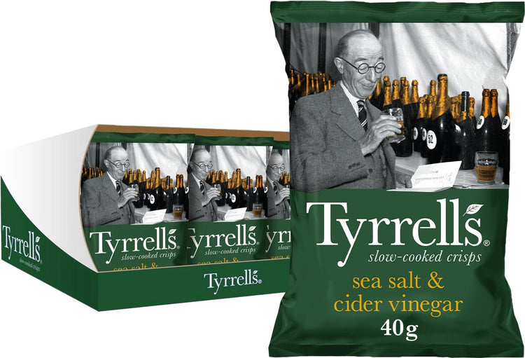 Tyrrells Chips Meersalz-Apfelessig 18 x 40 Gramm