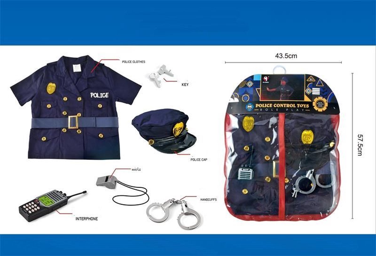 Amuuso Polizisten-Kostümset.