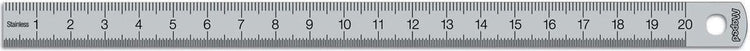 20-cm-Lineal aus Stahl von Maped Office mit eingravierten Graduierungen