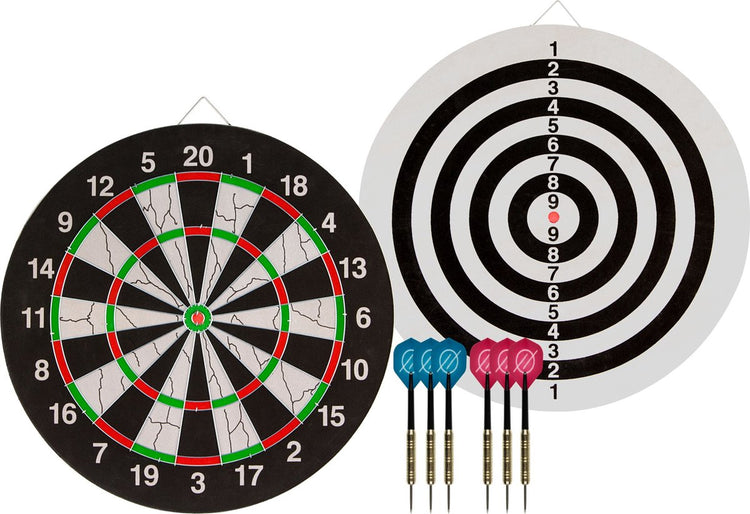 Faver Dartscheiben-Set - Flock II - inkl. 6 Darts - Durchmesser 45 cm