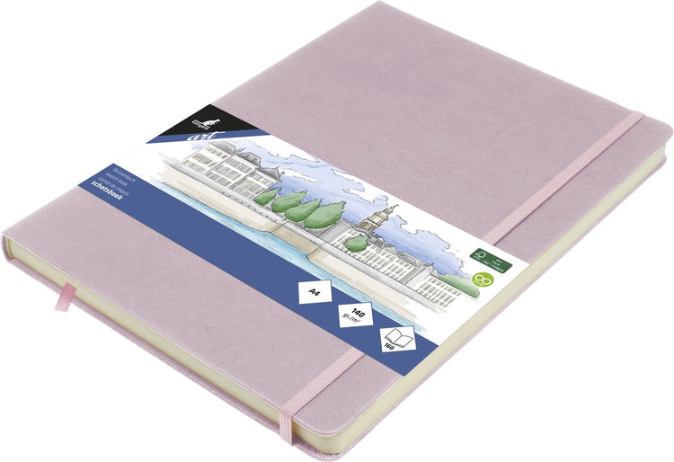 Kangaro-Skizzenbuch – A4 – Violett – PU-Hardcover – mit Gummiband und Band – K-861243
