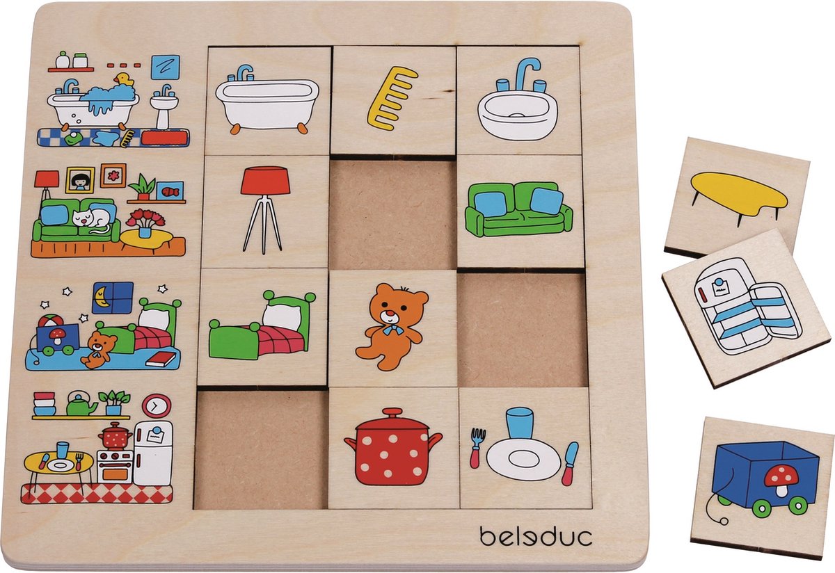 Beleduc Puzzle Unser Haus 12 Teile 25 cm