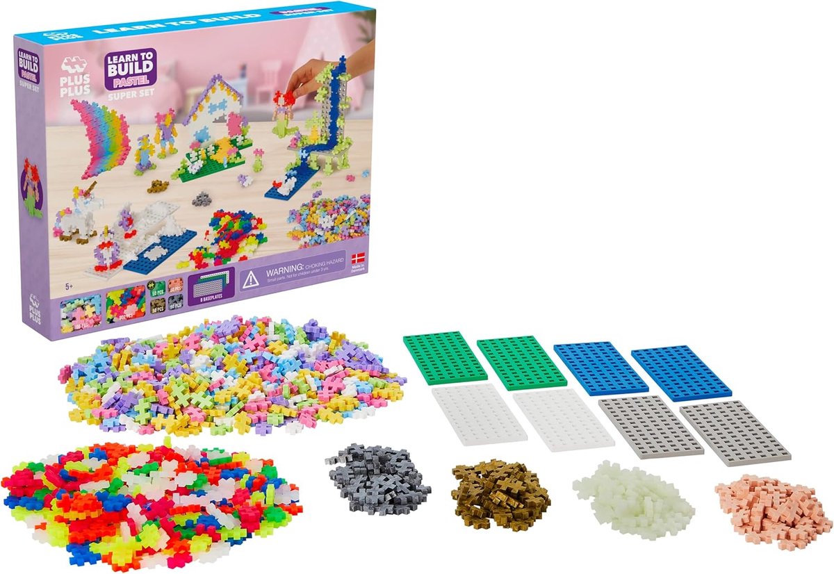 Plus Plus Pastell bauen lernen Plus-Plus: 1200 Teile (3812)