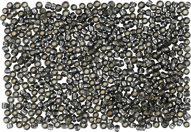 Creativ Company Rocailles, D 1,7 mm, Größe 15 0, Lochgröße 0,5-0,8 mm, graugrün, 500 gr 1 Beutel