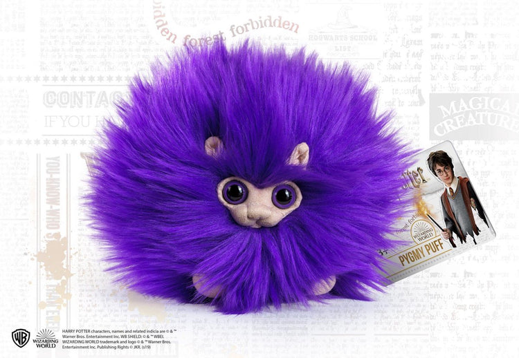 Die Noble Collection Harry Potter Plüsch-Kuscheltier Pygmy Puff 15 cm lila