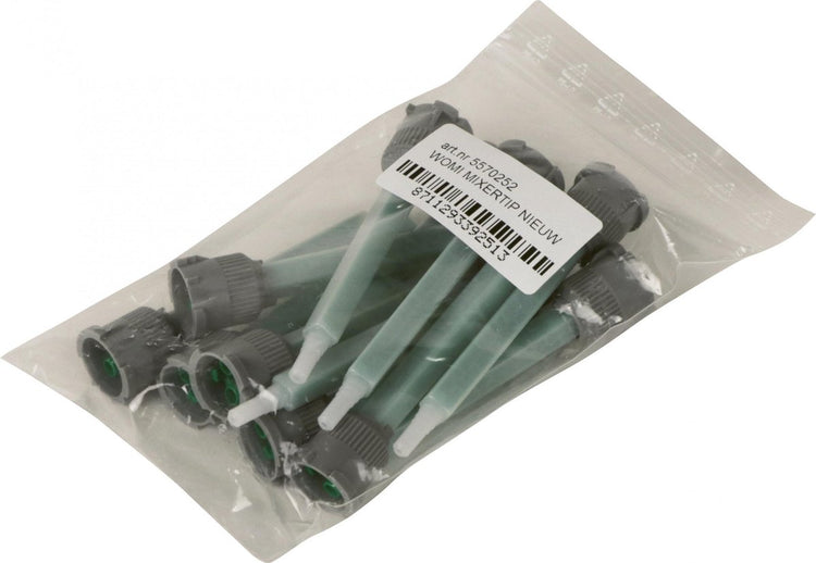 Womi Mischspitzen W252 – 12 Stück – transparent grün – perfektes 2K-Mischen – kompatibel mit Mischpistole