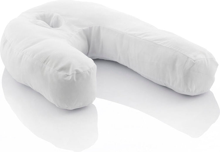 Innovagoods Relax-Schlafkissen – ergonomisches Körperkissen – U-förmiges Seitenschlafkissen – 60 % Polyester – weiß