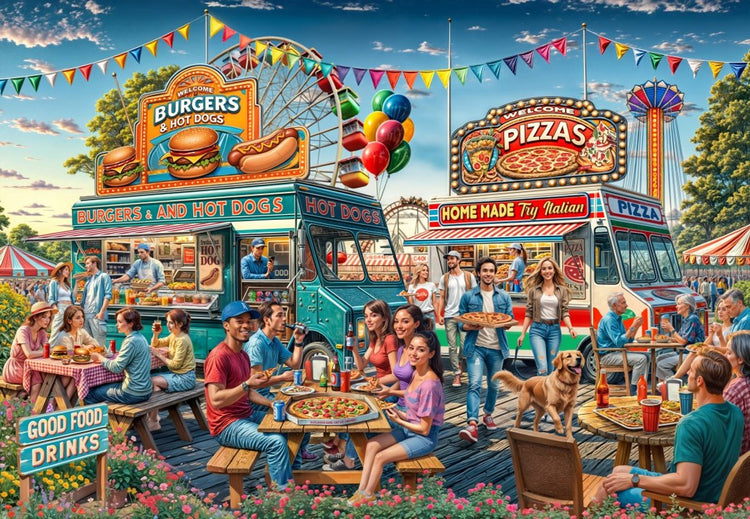 Bluebird Puzzle Food Trailer – 1000 Teile Puzzlespaß.
