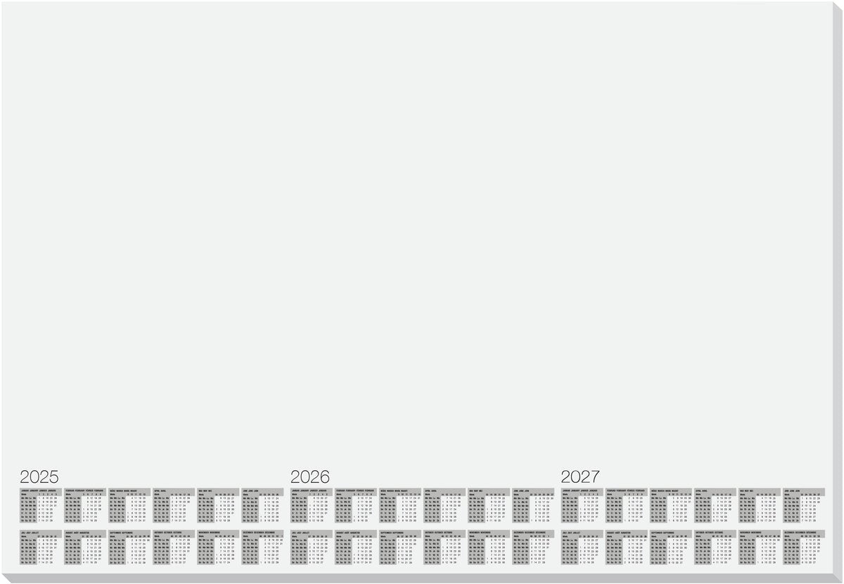 Kangaro-Schreibtischunterlage – Kalender 2025 2026 2027 – Größe 59,5 x 41 cm – 5 Stück – 30 Blatt zum Abreißen – k-0014p225