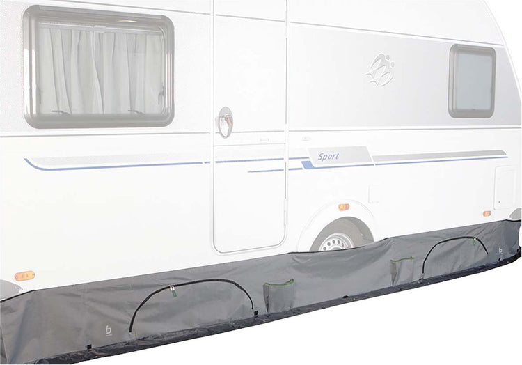 Bo-Camp – Wohnwagen-Zugluftschürze – Universal Deluxe – mit Staufach
