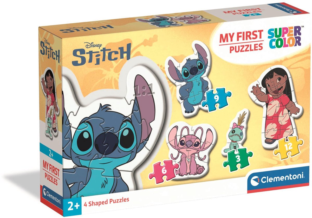 Clementoni Disney Stitch und Lilo, mein erstes Puzzle, 4 Rätsel