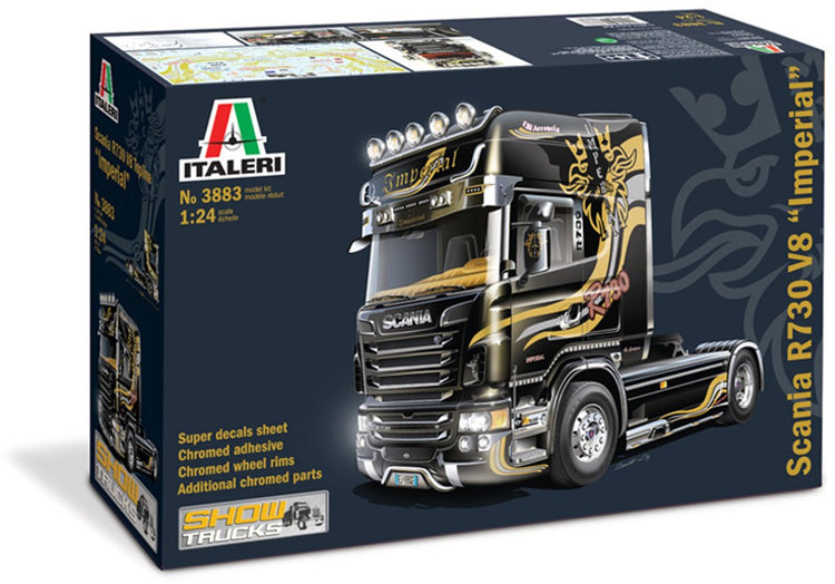 Italeri Scania R730 V8 Topline „Imperial“ Anbausatz LKW-Auflieger-Modellbausatz 1:24