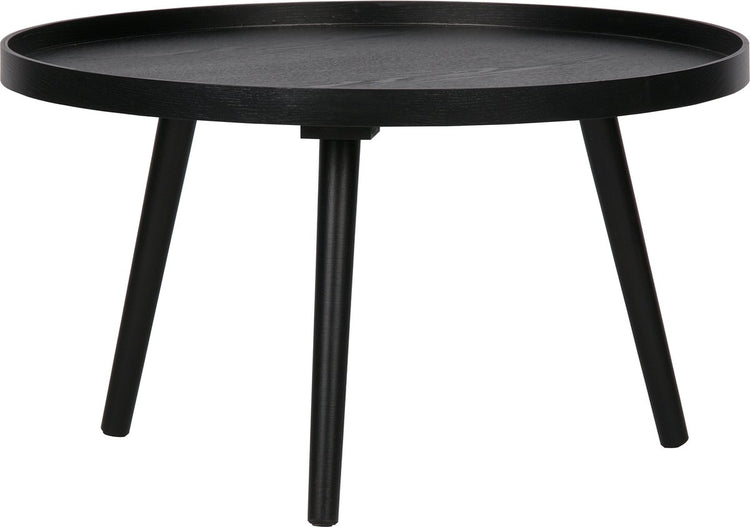 Woood Mesa Beistelltisch L – Holz – Schwarz – 34 x ø60