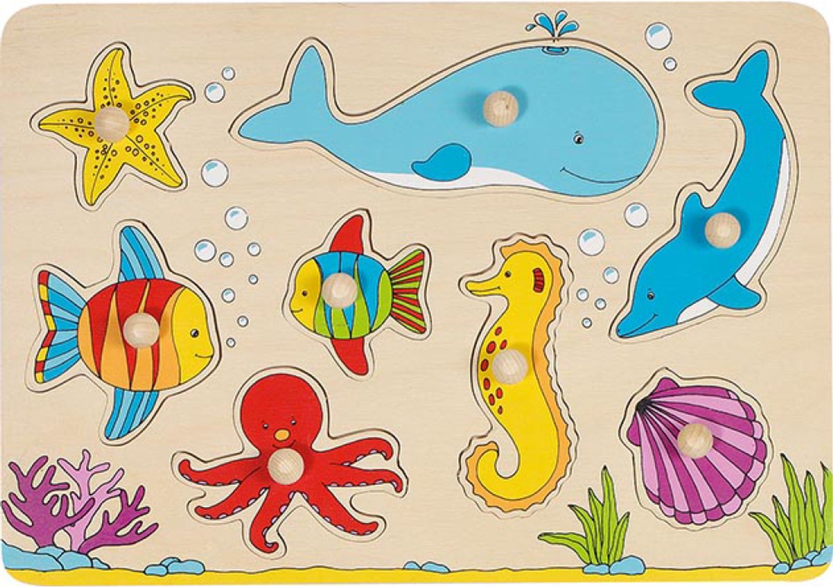 Goki Noppen -Puzzle Unterwasserwelt, 8st.