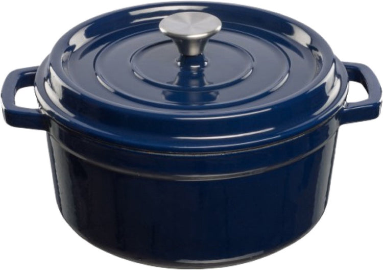 Grand Feu - Schmortopf aus emailliertem Gusseisen - 3,5 ltr. - blau
