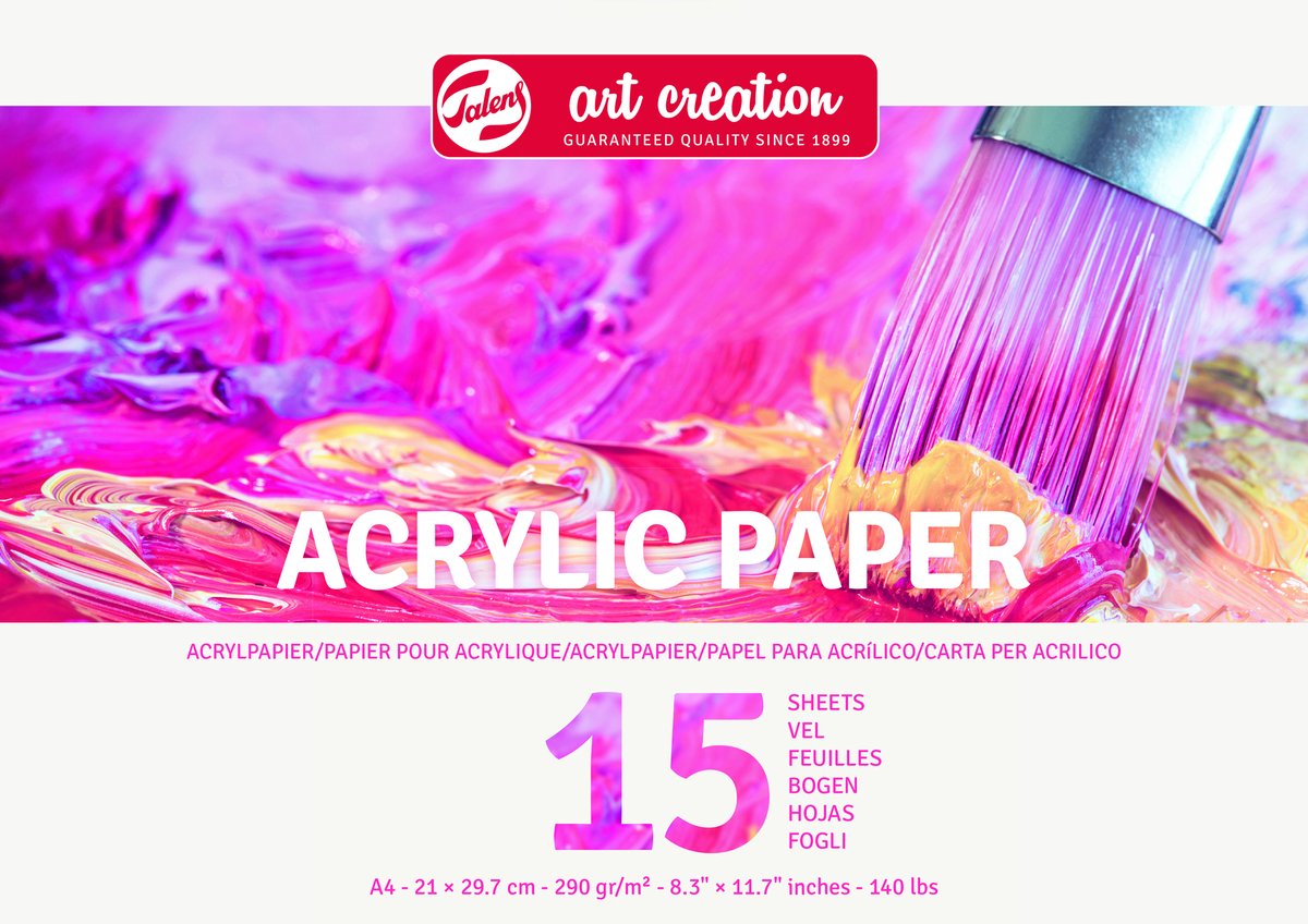 TALENS Art Creation Acrylpapier A4 290 g 15 Blätter