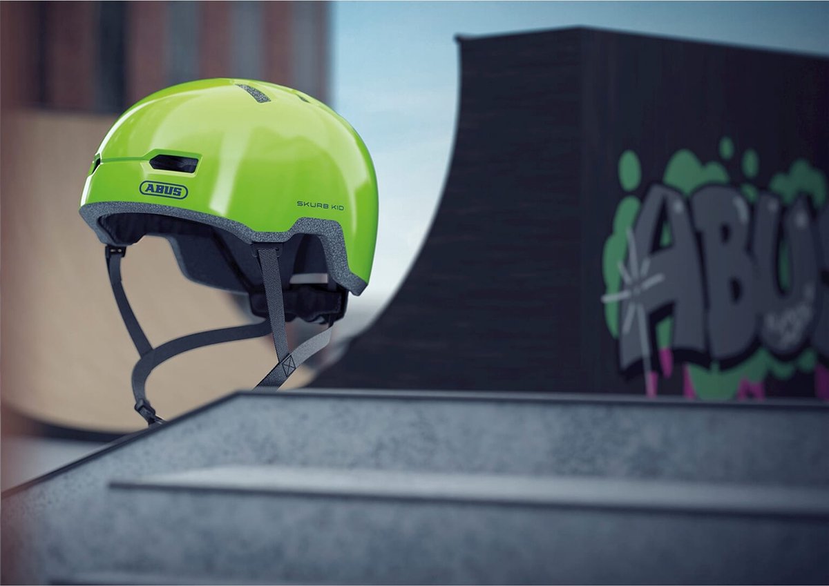 Abus Helm Skurb Kid Shiny Green M 50-55 cm