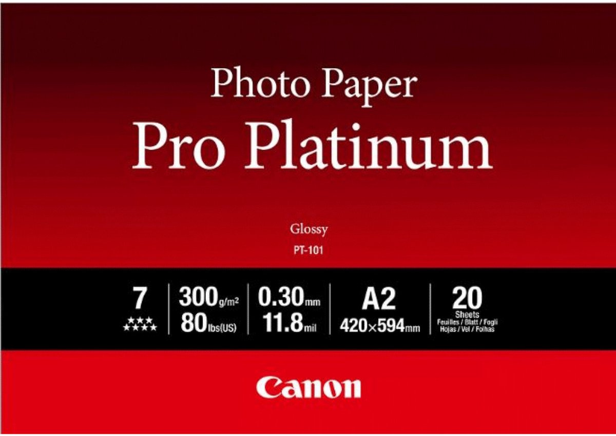 Canon 2768b067 Packung Fotopapier A2 Weiß Hochglanz