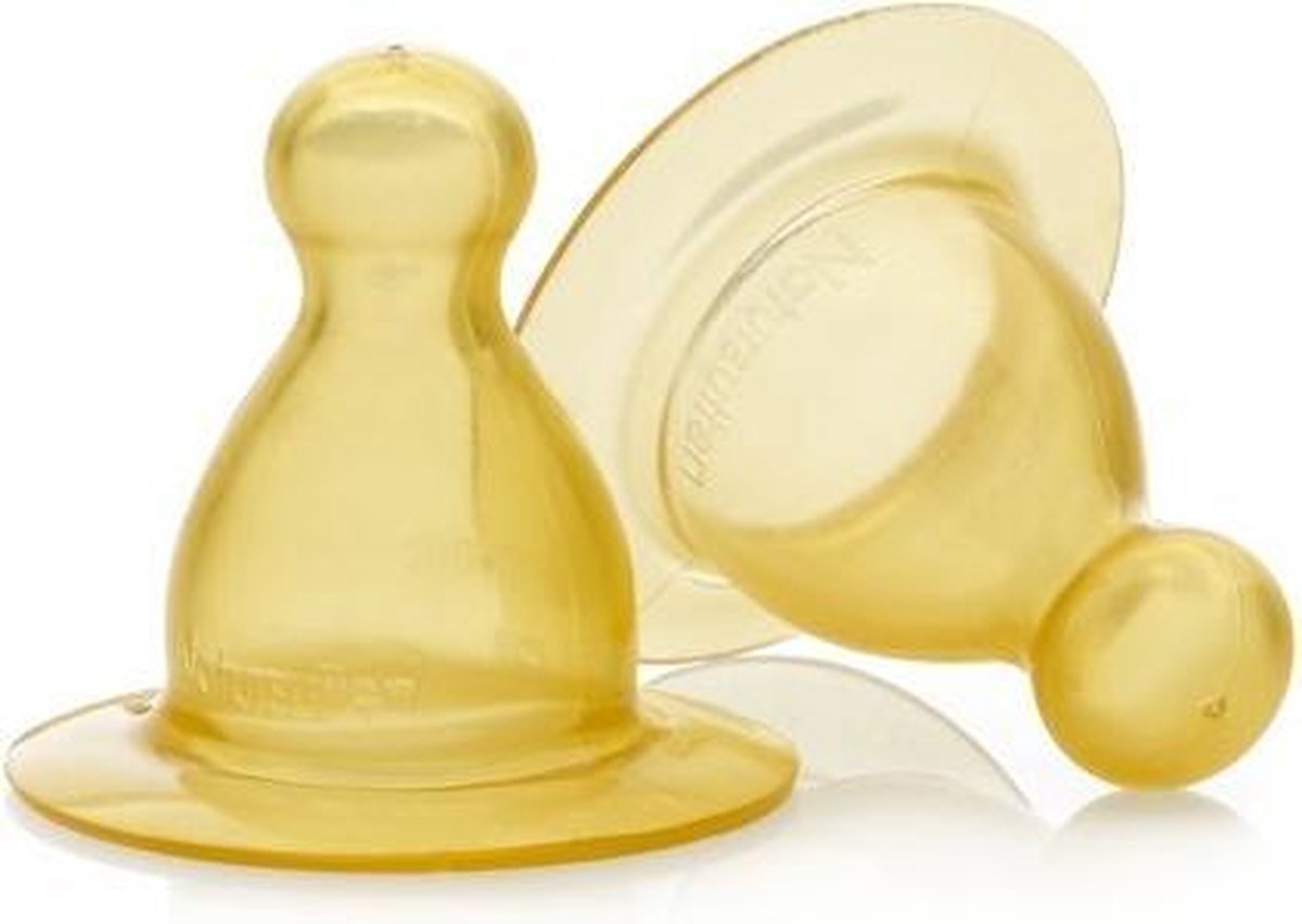 Natursutten - Flaschensauger aus Gummi - langsamer Durchfluss - 0+ Monate - 2 Stück