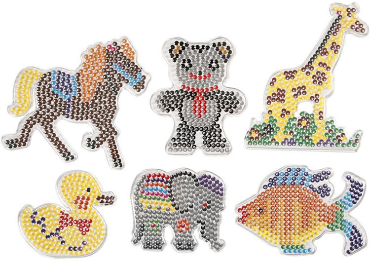 Creativ Company Grundplatte, Ente, Elefant, Giraffe, Bär, Pferd und ein Fisch, Größe 10x11-13x16,5 cm, mittel, 6 Stück 1 Box