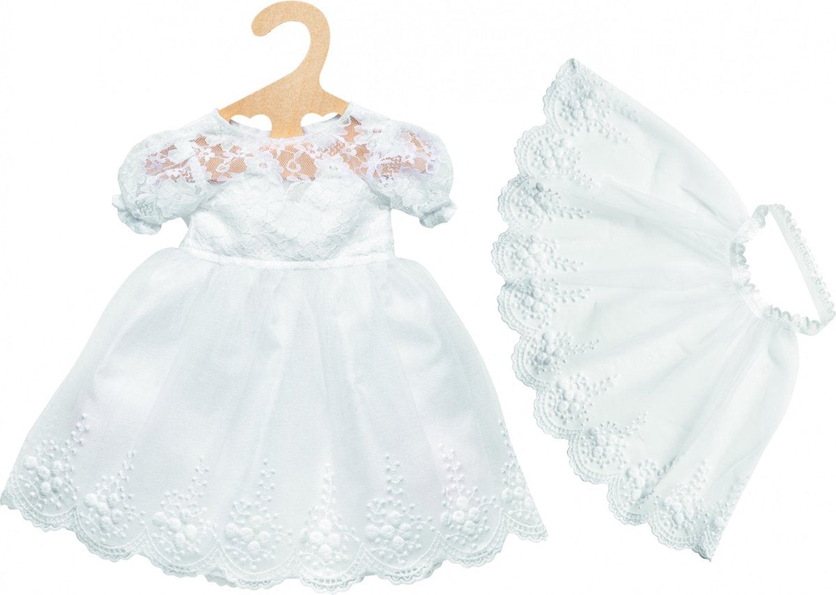 Puppen Hochzeitskleid mit Schleier, 35-45 cm