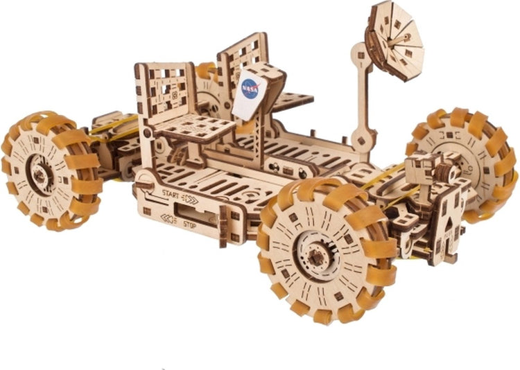 Ugears 3D-Modellbau – NASA Lunar Rover – mechanischer Bausatz aus Holz – Lernspielzeug