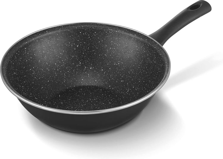 Brabantia Living Non Stick – Wokpfanne – ø 28 cm – Aluminium – doppelte Antihaftbeschichtung – induktionsgeeignet – schwarz