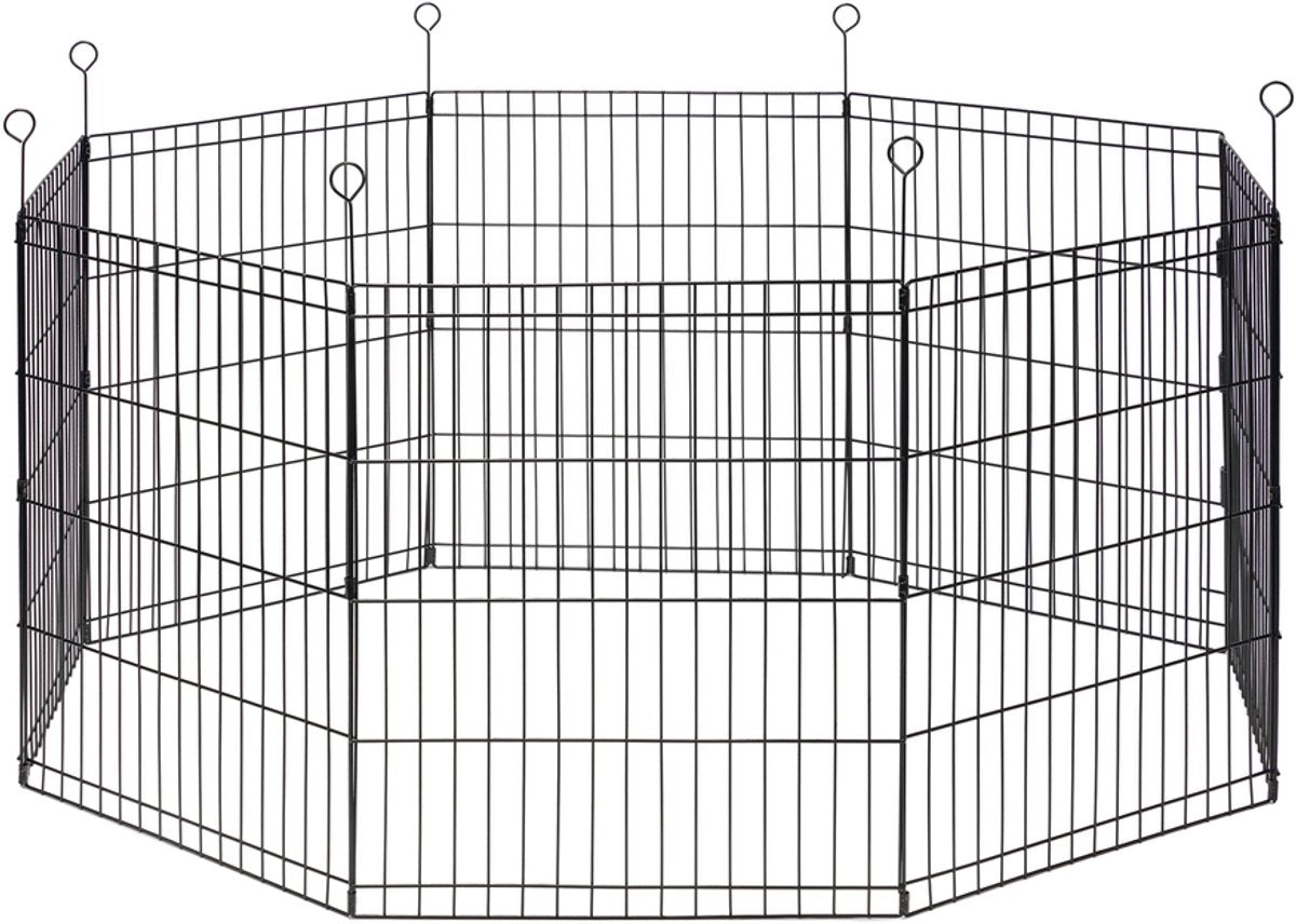Beeztees Premium Vihar Kaninchengehege XL – Nagetiergehege – 8 Paneele – Paneel 60 x 70 cm – Durchmesser 155 cm