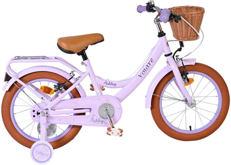 Volare Ashley Kinderfahrrad – Mädchen – 16 Zoll – Flieder – zwei Handbremsen