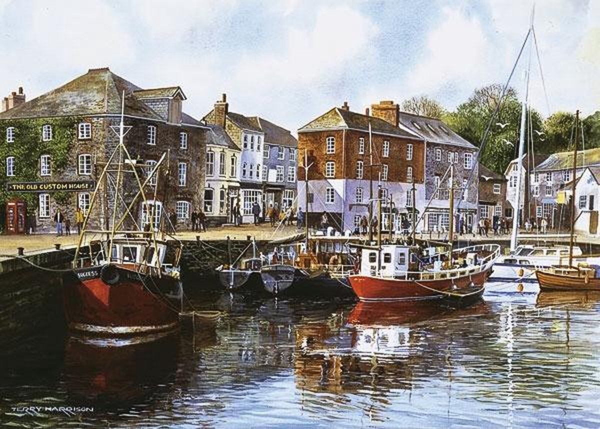 Gibsons – Padstow Harbour (von Terry Harrison) – 1000 Teile 68 × 49 cm (B × H) – Puzzle für Erwachsene