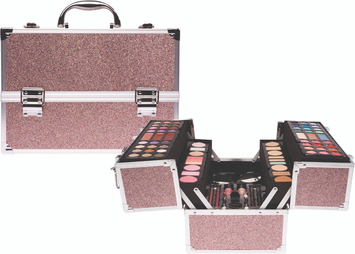 Casuelle Make-up-Koffer Multi Glitter Pink