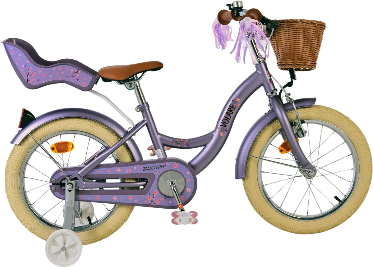 Volare Blossom Children's Bicycle Girls 16 Zoll lila