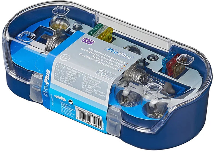 Proplus Ersatzlampenset Auto H7 - 16-teilig - Autolampenset - Lampenset - Ersatzlampenboxen